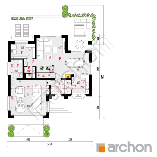 Dom w kalateach 7 (G2) | rzut parteru