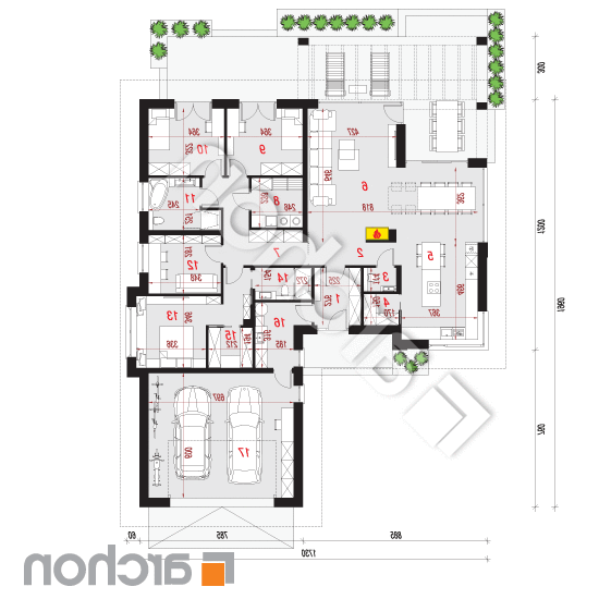 Dom w przebiśniegach 2 (G2) | rzut parteru