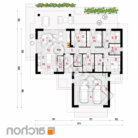 Dom w berberysach 3 (G2E) | rzut parteru