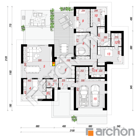 Dom w kliwiach 3 (G2) | rzut parteru