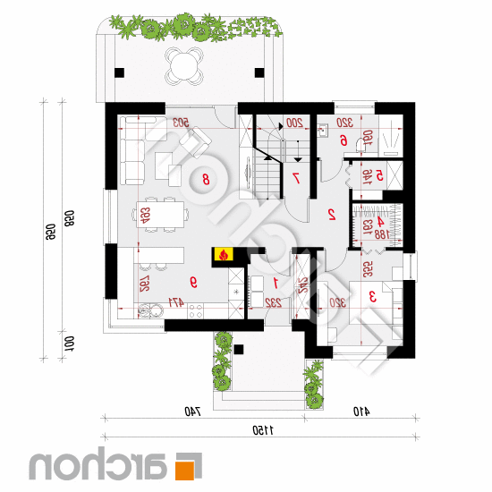 Dom w jabłonkach 4 (P) | rzut parteru