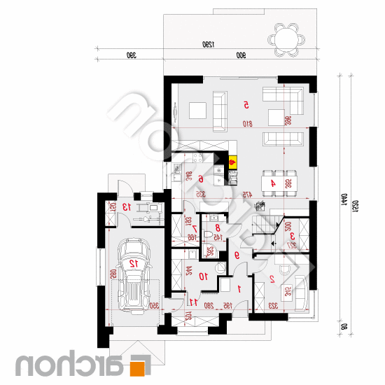 Dom w amburanach 2 | rzut parteru