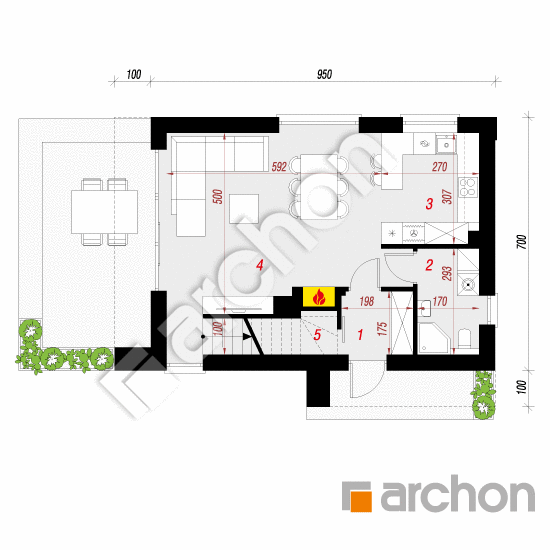 Dom w ketmiach 3 | rzut parteru