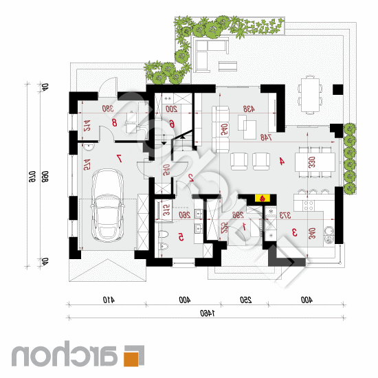 Dom w srebrzykach 4 | rzut parteru