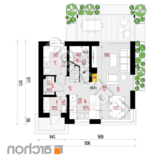 Dom w motylkach 3 | rzut parteru