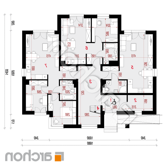 Dom przy plantach 4 | rzut parteru