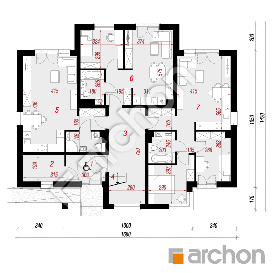 Dom przy plantach 4 | rzut parteru