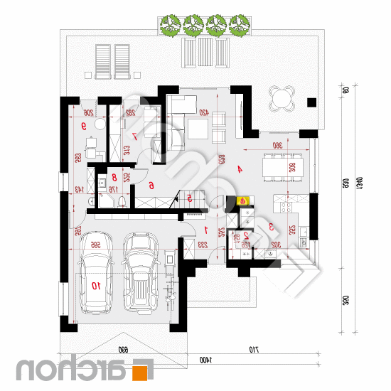 Dom w kortlandach 3 (G2) | rzut parteru