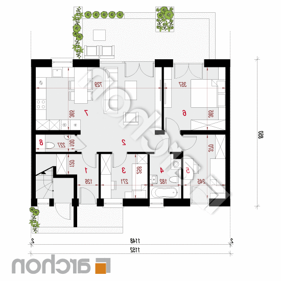 Dom w halezjach 2 (R2S) | rzut parteru