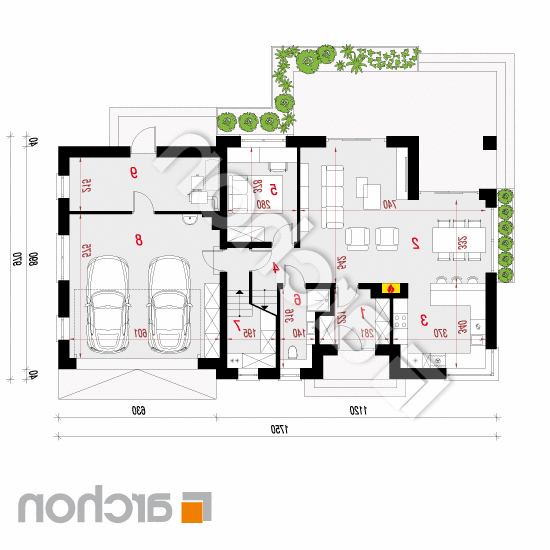 Dom w srebrzykach 2 (G2) | rzut parteru