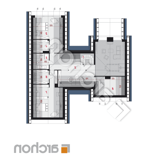Dom w kliwiach 8 (G2) | rzut poddasza