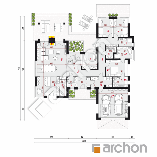 Dom w kliwiach 8 (G2) | rzut parteru