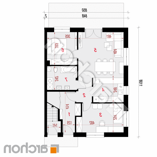 Dom w kalwilach 2 (AB) | rzut parteru