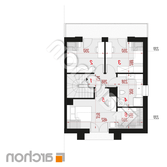 Dom na wzgórzu 3 (B) | rzut poddasza