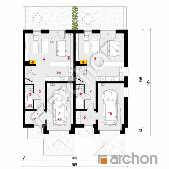 Dom pod miłorzębem 23 (GR2B) | rzut parteru