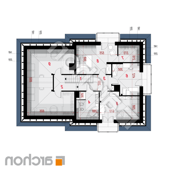 Dom w nektarynkach 4 (G2N) | rzut poddasza