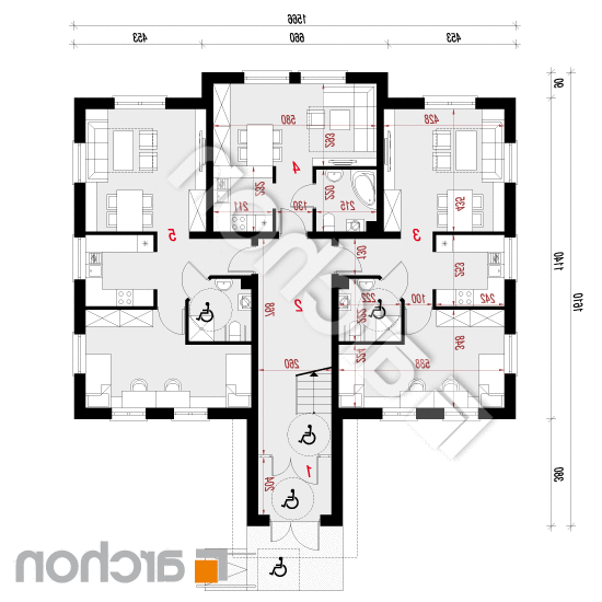 Dom nad bulwarem 3 | rzut parteru