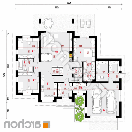 Dom w akebiach 5 | rzut parteru