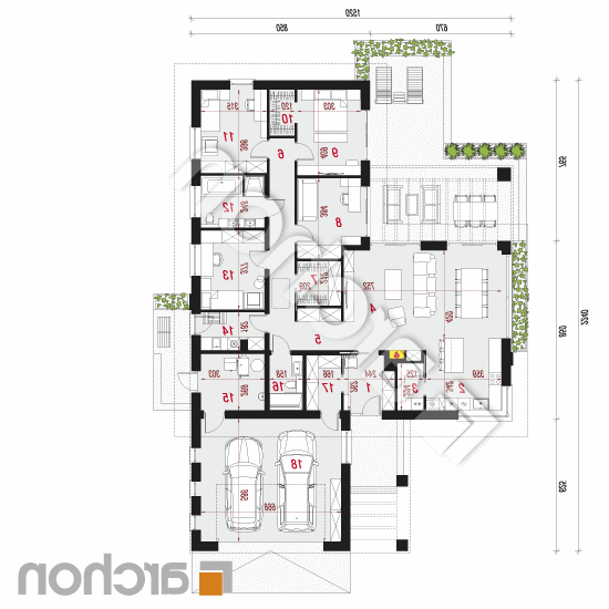 Dom w lonicerach 2 (G2) | rzut parteru