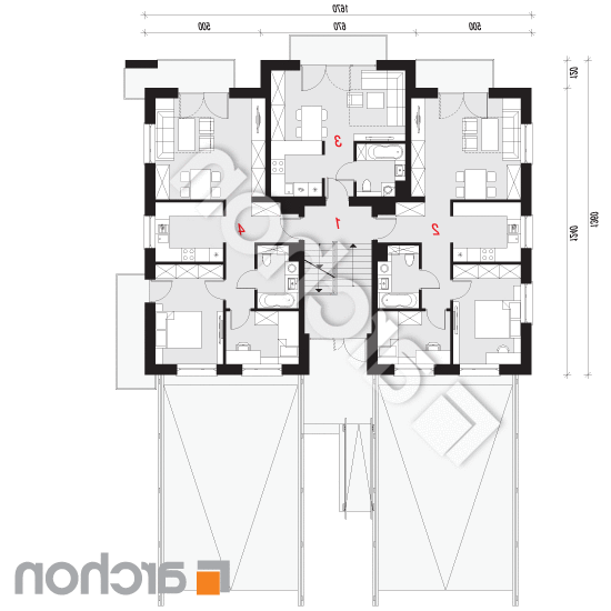 Dom nad bulwarem 5 | rzut parteru