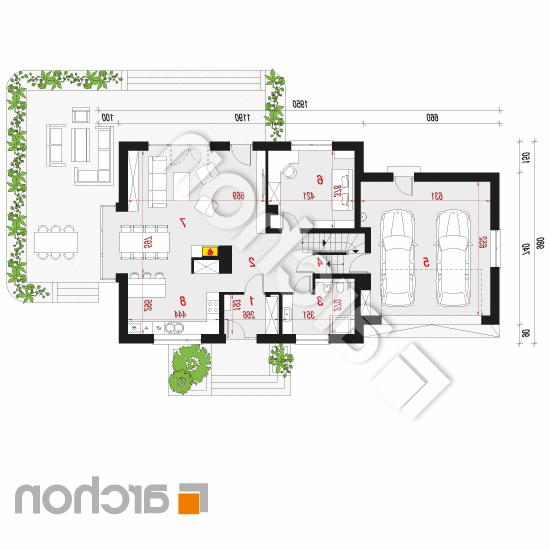 Dom w werbenach 8 (G2PN) | rzut parteru