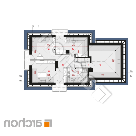 Dom w werbenach 8 (G2PN) | rzut poddasza