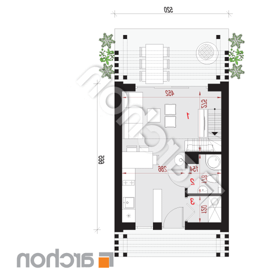 Domek letniskowy nad źródełkiem 2 | rzut parteru