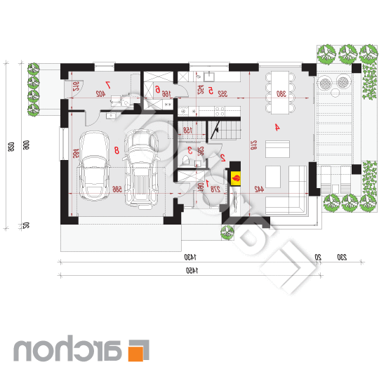 Dom w zdrojówkach 8 (G2) | rzut parteru