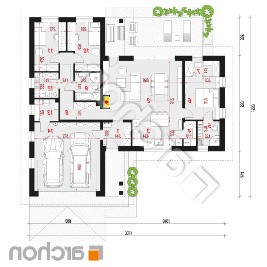 Dom w nawłociach 7 (G2) | rzut parteru