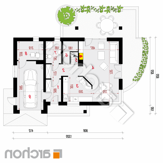 Dom w wisteriach 3 | rzut parteru