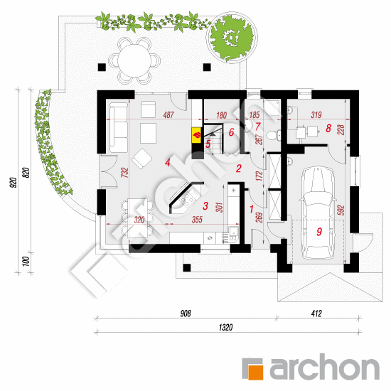 Dom w wisteriach 3 | rzut parteru