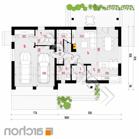 Dom w złoci 3 (G2) | rzut parteru