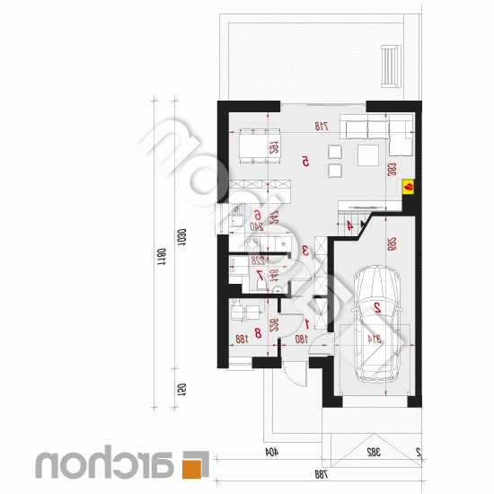 Dom w klematisach 20 (B) ver.2 | rzut parteru