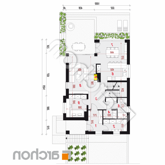 Dom w czermieni 3 (P) | rzut parteru