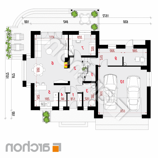 Dom w tamaryszkach 4 (G2N) | rzut parteru