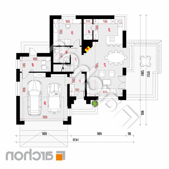 Dom w rukoli 2 (G2N) | rzut parteru