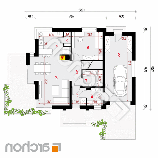 Dom w budlejach 2 | rzut parteru