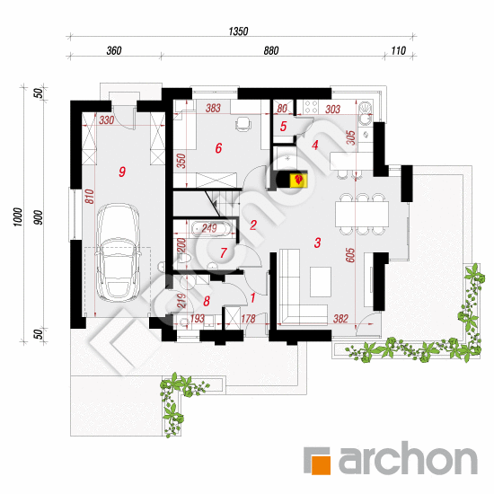 Dom w budlejach 2 | rzut parteru