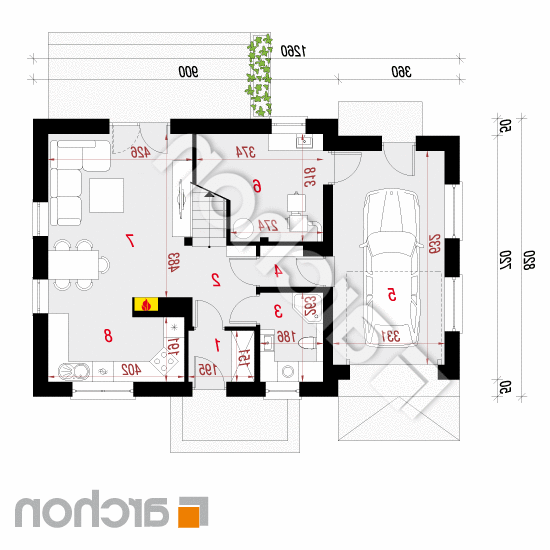 Dom w zielistkach 2 (G) | rzut parteru