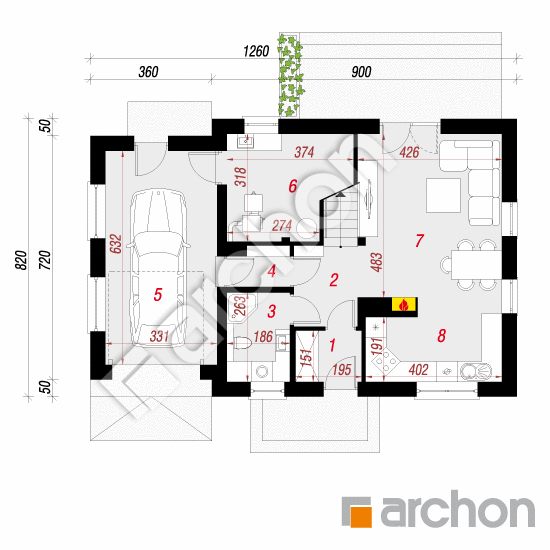 Dom w zielistkach 2 (G) | rzut parteru