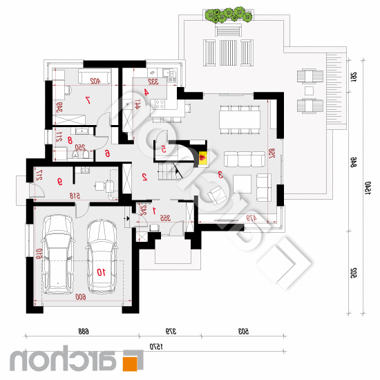 Dom w kameliach 2 (G2N) | rzut parteru