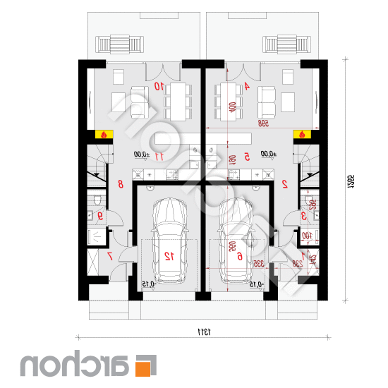 Dom pod miłorzębem 20 (GR2) | rzut parteru