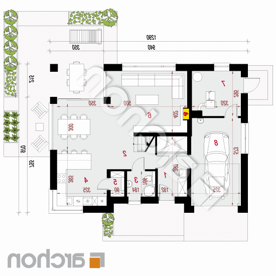 Dom w aurorach 6 | rzut parteru