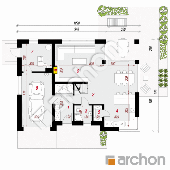 Dom w aurorach 6 | rzut parteru