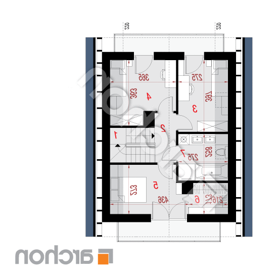 Dom w arkadiach 5 | rzut poddasza