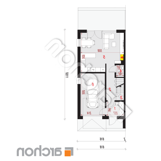 Dom w riveach 9 (GB) | rzut parteru