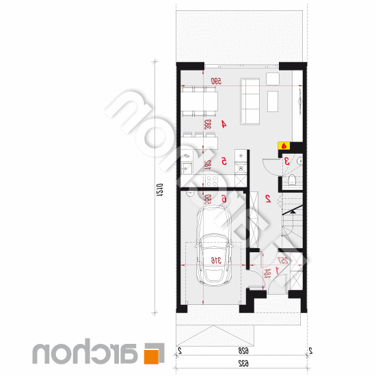 Dom w riveach 8 (GS) | rzut parteru