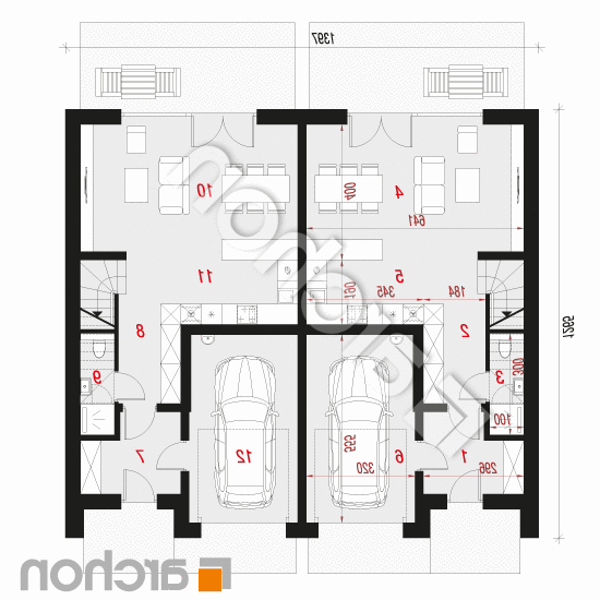 Dom pod miłorzębem 22 (GR2) | rzut parteru