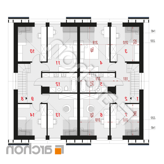 Dom pod miłorzębem 22 (GR2) | rzut poddasza