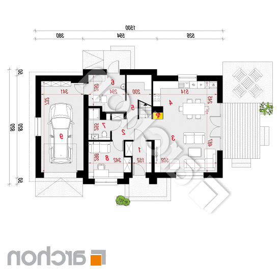 Dom w zielistkach 7 (G) | rzut parteru